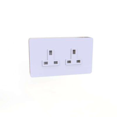 Twin Unswitched Socket