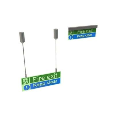 Ceiling Mounted Fire Exit Keep Clear Multi-Message Sign