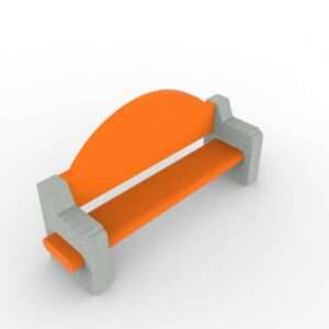Concrete Bench with Backrest