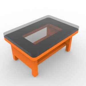 Glass Top Bed Side Table