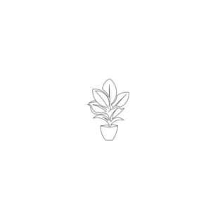 Flower Pot Silhouette