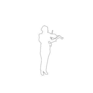 Playing Violin  Silhouette