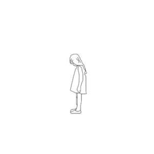 Standing Child 3' Silhouette