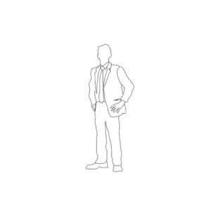 Standing Men 6' Silhouette
