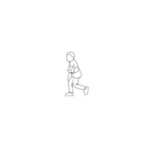 Playing Child 3' Silhouette