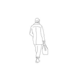 Walking Men 6' Silhouette