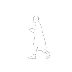 Walking Men 6' Silhouette
