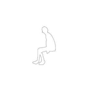Sitting Men Silhouette