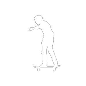 Skating Men 6' Silhouette