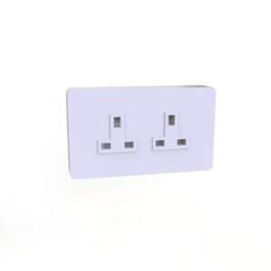 Twin Unswitched Socket