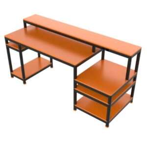 Monitor and Storage Shelf Table