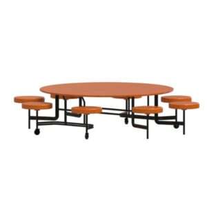 Round Mobile Folding Table Seating Unit