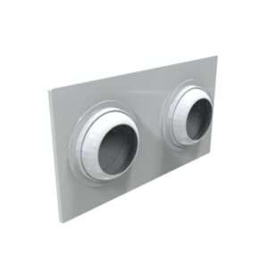 2 Round Punkah Nozzles Mounted in a Panel