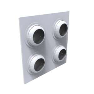 4 Round Punkah Nozzles Mounted in a Panel