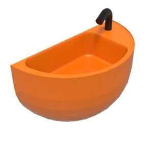 Semicircle Wall Mounted Washbasin