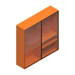 Cabinet with Sliding Glass Door