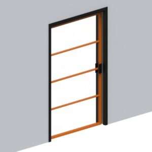 Right Opening Pocket Glass Door
