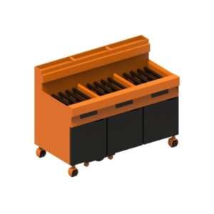 Oil-Conserving Gas Fryers