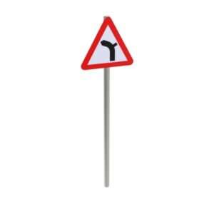 Junction Outside A Bend Post Mounted Sign -Left