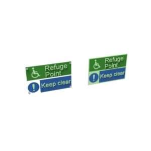Refuge Point Keep Clear Sign