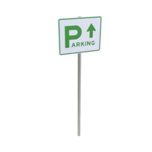 Parking Area Post Mounted Sign (Up Arrow)