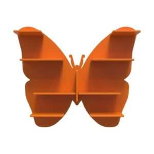 Butterfly Shape Wooden Wall Shelf