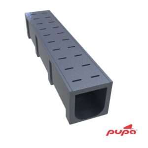 Drain Ditch with Cover 100x20x20 Dark Grey