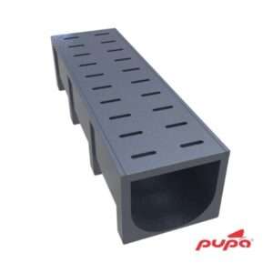 Drain Ditch with Cover 100x30x25 Dark Grey