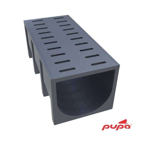 Drain Ditch with Cover 100x46x40 Dark Grey